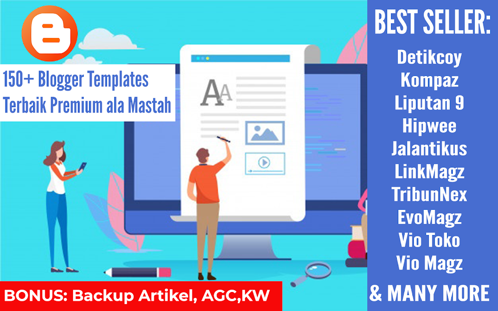 Jual 240 Template Blogger Premium Terbaik, Semua Hanya 20 Ribu